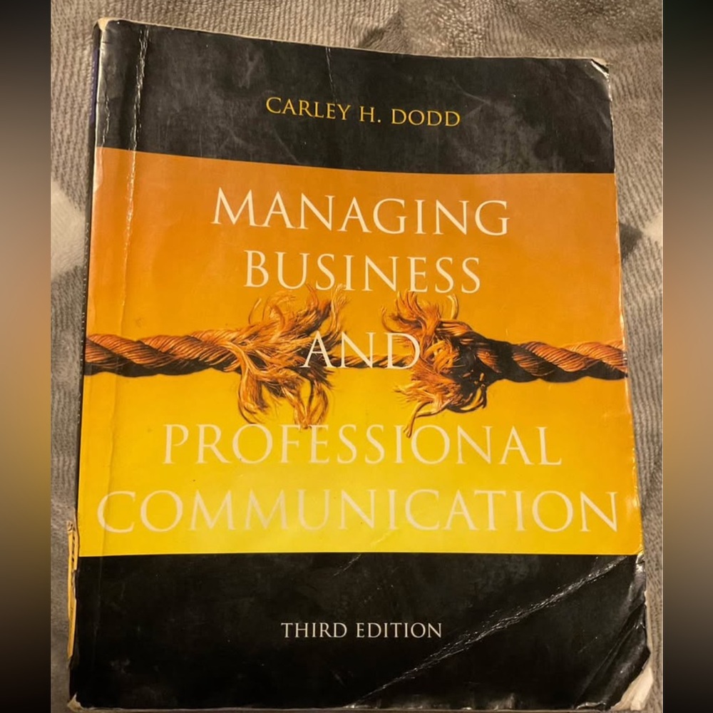 Managing Business and Professional Communication Book